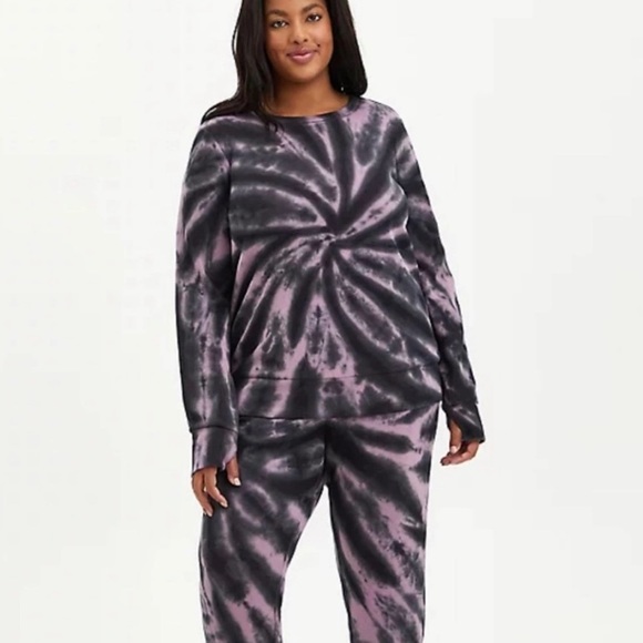 torrid Tops - Torrid Active Tie Dye Sweatshirt Sweatpants Loungewear Set Size 2